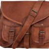 Satchel Handbags | Komal's Passion Leather Kpl 14 Inch Leather Crossbody Bags Purse Women Shoulder Bag Satchel Ladies Tote Travel Purse Full Grain Leather (Tan Brown)