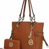 Satchel Handbags | MKF Collection Mkf Collection 2-Pc Set Tote Satchel Bag For Women & Wristlet Wallet Purse, Pu Leather Handbag Pocketbook