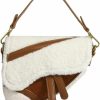 Satchel Handbags | RomanticDesign Romanticdesign Women Saddle Shoulder Bag Versatile Retro Fluffy Plush Satchel Bag Crossbody Bag Underarm Bag