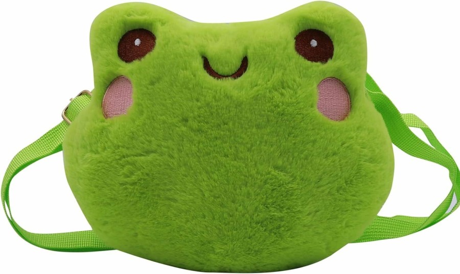 Satchel Handbags | RARITYUS Rarityus Fluffy Plush Cute Frog Crossbody Bag For Kids Women Small Cartoon Coin Purse Shoulder Handbag Satchel