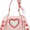 Satchel Handbags | Vaeltaja Vaeltaja Womens Heart Shaped Purse And Handbag Girls Fashion Pu Leather Top Handle Satchel Shoulder Bag Crossbody Clutch