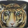 Satchel Handbags | Anna by Anuschka Anna By Anuschka Hand Painted Women'S Leather Wide Organizer Satchel, Bengal Tiger