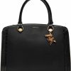 Satchel Handbags | Anne Klein Anne Klein Trimmed Satchel, Black/Black Croco