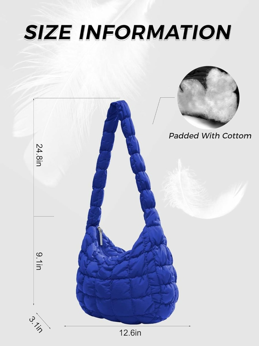 Satchel Handbags | ASWACA Puffer Tote Bag For Women, Quilted Crossbody Bag Oversized Padding Shoulder Bag Puffy Hoho Bag Trendy Tote Bag 2024