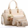 Satchel Handbags | FiveloveTwo Fivelovetwo Women 4Pcs Tote Satchel Shoulder Bag Pu Top Handle Bag Clutch Card Holder