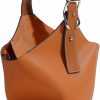 Satchel Handbags | HWHXCZYH Women Genuine Leather Soft Bucket Bag Stylish Adjustable Top Handle Satchel Large Capacity Handbag Daily Shoulder Bags