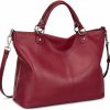 Satchel Handbags | Kattee Kattee Women'S Soft Genuine Leather Tote Bag, Top Satchel Purses And Handbags