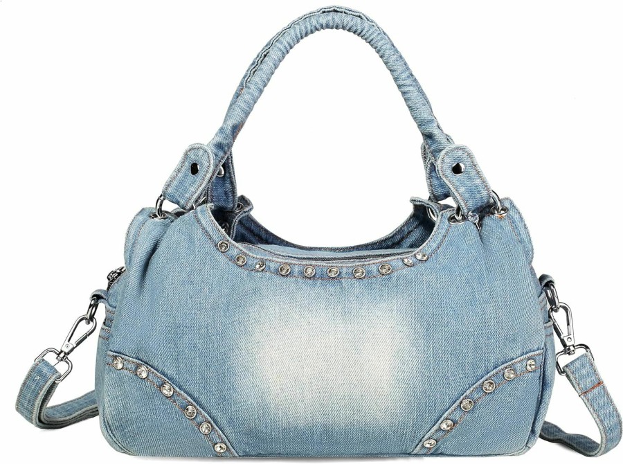 Satchel Handbags | YeFine Yefine Y2K Blue Jean Bag Casual Denim Purses For Women Lady'S Purses And Handbags Small Shoulder Bags