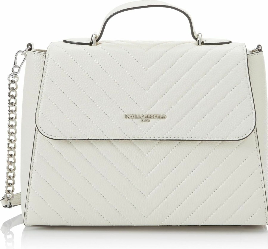 Satchel Handbags | Karl Lagerfeld Paris Karl Lagerfeld Paris Charlotte Satchel, Wntr Wht/Silvr