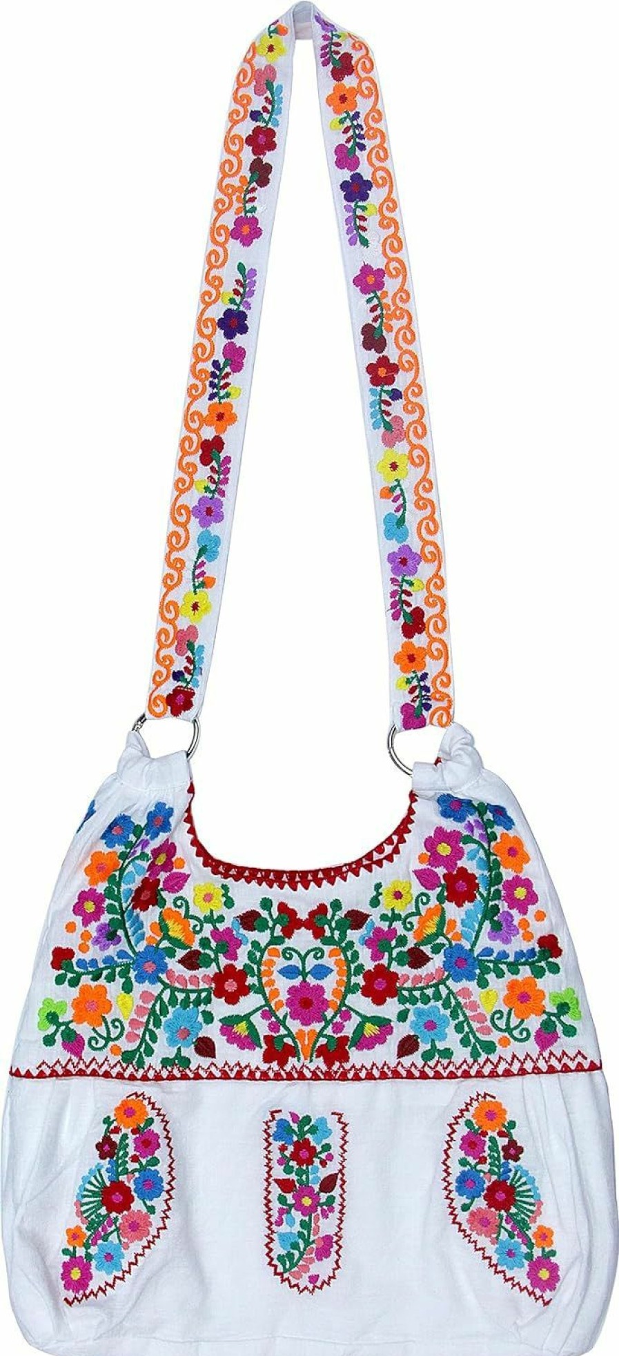 Satchel Handbags | YZXDORWJ Yzxdorwj Mexican Embroidered Bag For Women Floral Traditional Handbag Satchel Morral Bag