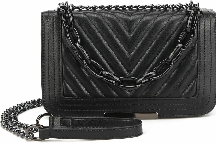 Satchel Handbags | lola mae Lola Mae Crossbody Bags For Women Fashion Quilted Shoulder Purse With Convertible Chain Strap Classic Satchel Handbag