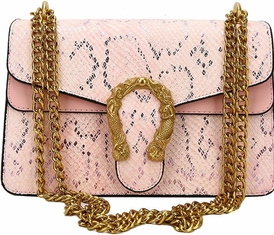 Satchel Handbags | XinShuoBay Xinshuobay Women'S Designer Snake Print Crossbody Shoulder Bag Satchel Purse Chain Luxury Pu Leather Evening Clutch Handbag