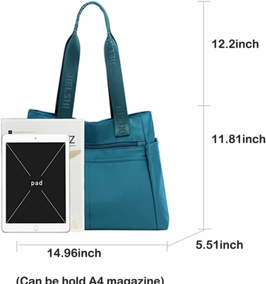 Satchel Handbags | YANAIER Yanaier Women Zippered Tote Bags Large Top Handle Handbags Water Resistant Nylon Bag For Daily Travel Work Shopping