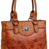 Satchel Handbags | LAVAWA Lavawa Tote Bag For Women Large Western Purse Ladies Top Handle Shoulder Handbags Vintage Embossed Concho Studs