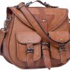 Satchel Handbags | JINALEXIA LEATHER Women'S 14-Inch Genuine Leather Crossbody Bag - Leather Satchel Bags For Women Large Vintage Brown Messenger Handbag Perfect For Everyday Use, (Brown)