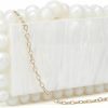 Satchel Handbags | MGHY Acrylic Marble Clutch Purse Handbag For Women, Handmade Beaded Pearl Evening Bag For Prom Party Bridal Wedding