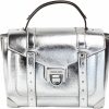 Satchel Handbags | Michael Kors Michael Kors Manhattan Medium Leather Satchel, Metallic Silver