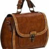 Satchel Handbags | Lost Queen Stevie Vintage Satchel Retro Handbag - One Size (Camel)