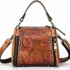 Satchel Handbags | LETEULO Leteulo Crossbody Bag For Women Leather Top Handle Tote Purses Vintage Satchels Handbag