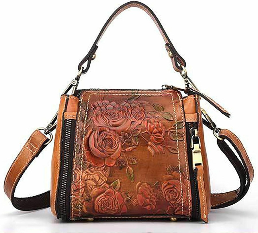 Satchel Handbags | LETEULO Leteulo Crossbody Bag For Women Leather Top Handle Tote Purses Vintage Satchels Handbag