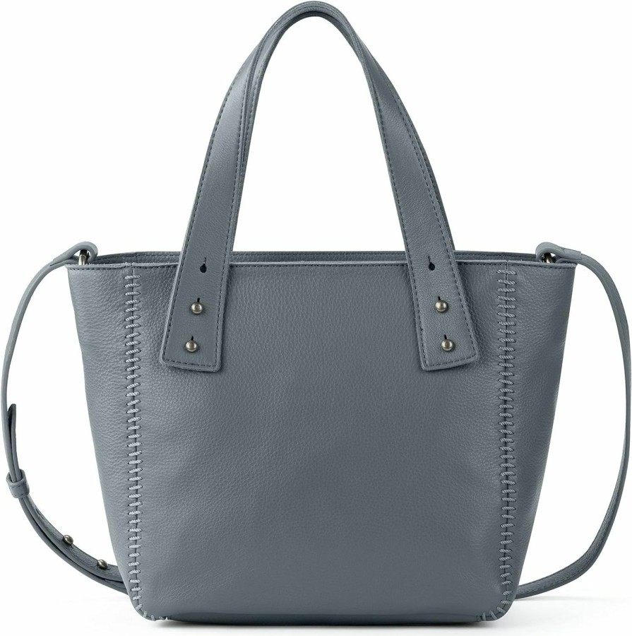 Satchel Handbags | The Sak The Sak Liv Satchel In Leather, Large Purse With Removable, Convertible Straps, Dusty Blue