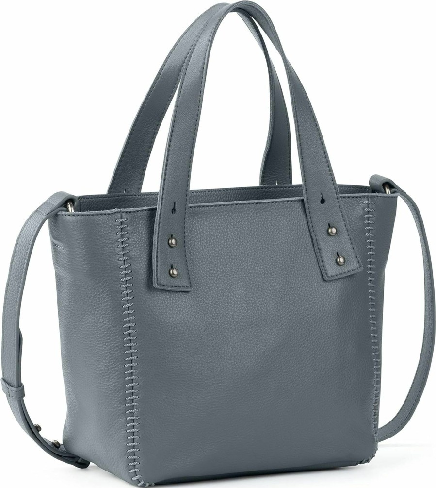 Satchel Handbags | The Sak The Sak Liv Satchel In Leather, Large Purse With Removable, Convertible Straps, Dusty Blue