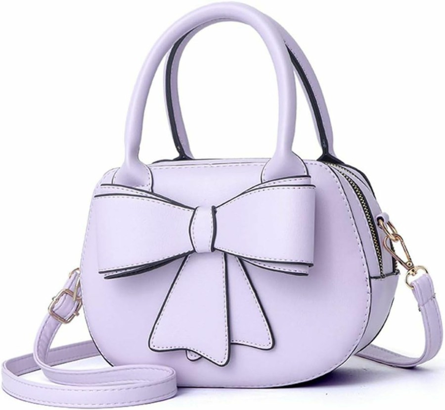 Satchel Handbags | BAG WIZARD Bag Wizard Girls Bowknot Handbag Purse Cute Leather Mini Shoulder Bag For Women Top-Handle Totes Satchel