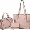 Satchel Handbags | Vansarto Vansarto Fashion Handbags And Purses For Women Large Work Tote Bag Top Handle Satchel Shoulder Bag 3Pcs Hobo Purse Set