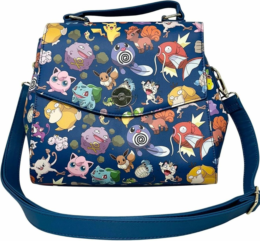 Satchel Handbags | Loungefly Loungefly Pokemon First Generation Allover Print Crossbody Satchel Handbag Purse