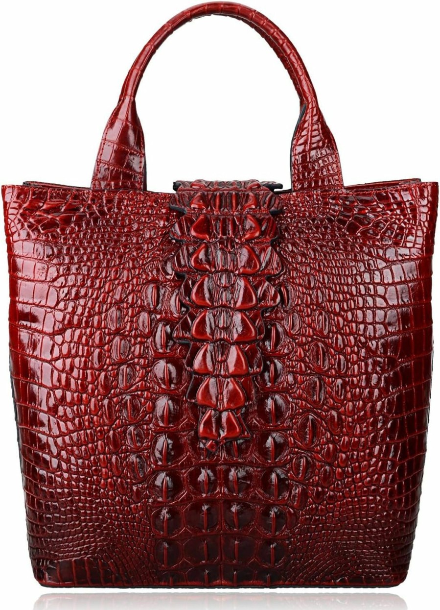 Satchel Handbags | PIJUSHI Pijushi Designer Top Handle Satchel Handbags For Women Crocodile Handbag And Purse Leather Tote Bags