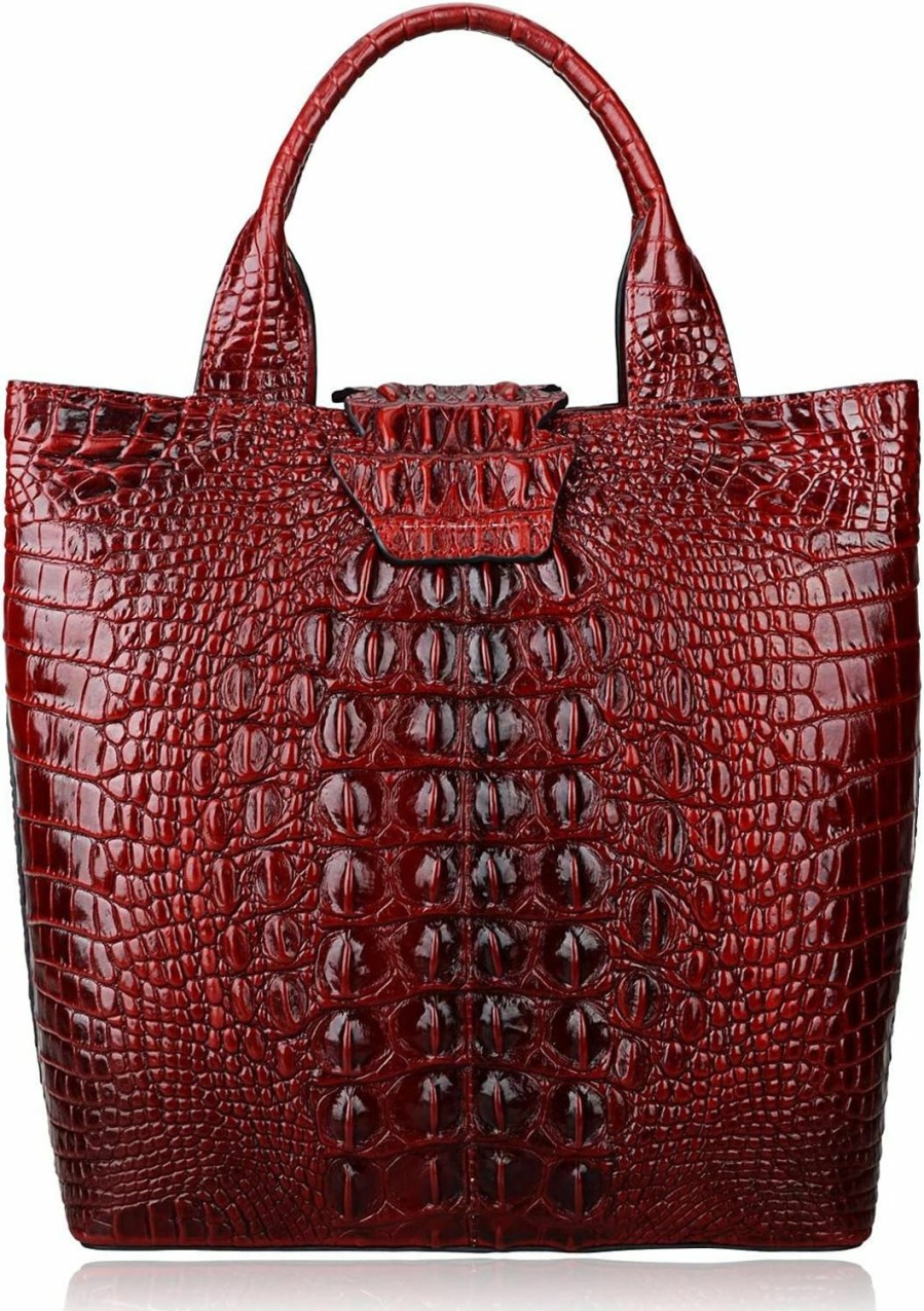 Satchel Handbags | PIJUSHI Pijushi Designer Top Handle Satchel Handbags For Women Crocodile Handbag And Purse Leather Tote Bags