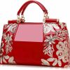 Satchel Handbags | ZiMing Ziming Patent Leather Handbag For Women Tote Bags Sequin Embroidery Satchel Bag Top Handle Bag Gorgeous Shoulder Bag Purse