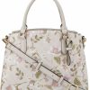 Satchel Handbags | Nine West Nine West Tansy Jet Set Satchel, Floral Logo Milk