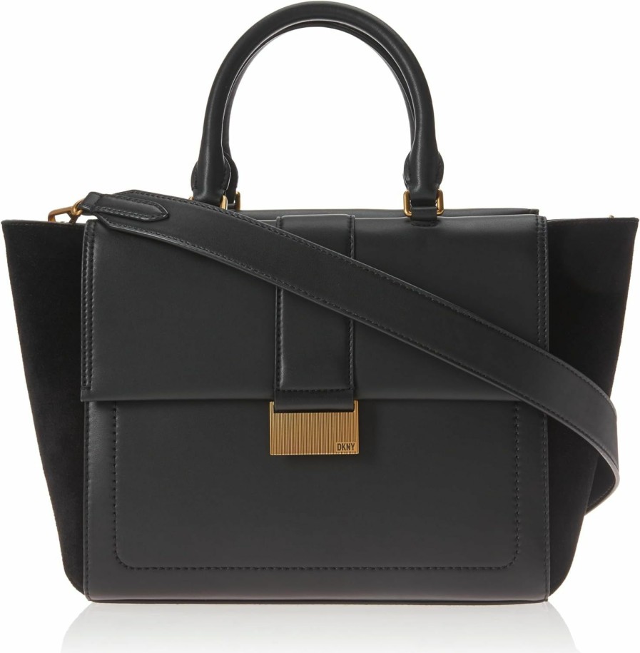 Satchel Handbags | DKNY Dkny Brynn Satchel, Black/Gold