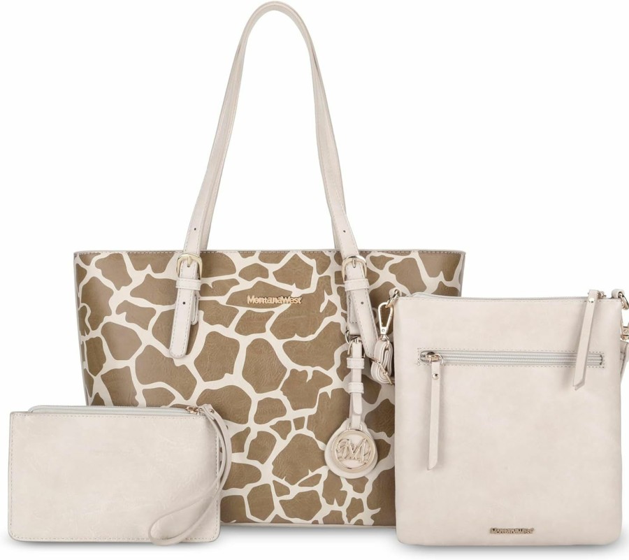 Satchel Handbags | Montana West Montana West 3Pcs Handbag Set Leopard Print Tote Bag For Women