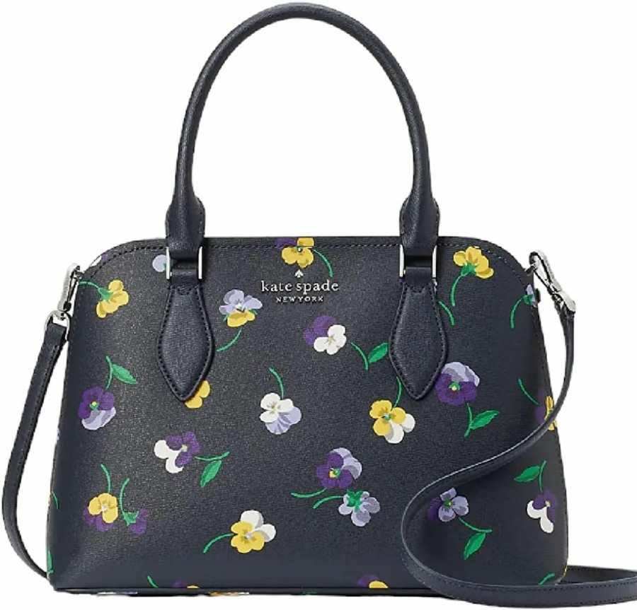 Satchel Handbags | Kate Spade New York Kate Spade New York Darcy Small Satchel With Crossbody Strap (Pansy Blue Multi)