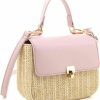 Satchel Handbags | Trendeology Womens Top-Handle Straw Rattan Structured Small Medium Flap Satchel Purse Crossbody Bag