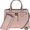 Satchel Handbags | Michael Kors Michael Michael Kors Hamilton Md Satchel Bundled With Trifold Wallet And Purse Hook (Powder Blush)