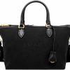 Satchel Handbags | Prada Prada Womens Logo Jacquard Black Canvas Satchel Crossbody Bag 1Ba104