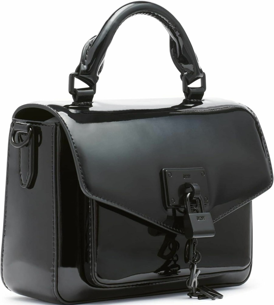 Satchel Handbags | DKNY Dkny Elissa Small Top Handle Satchel, Black/Black