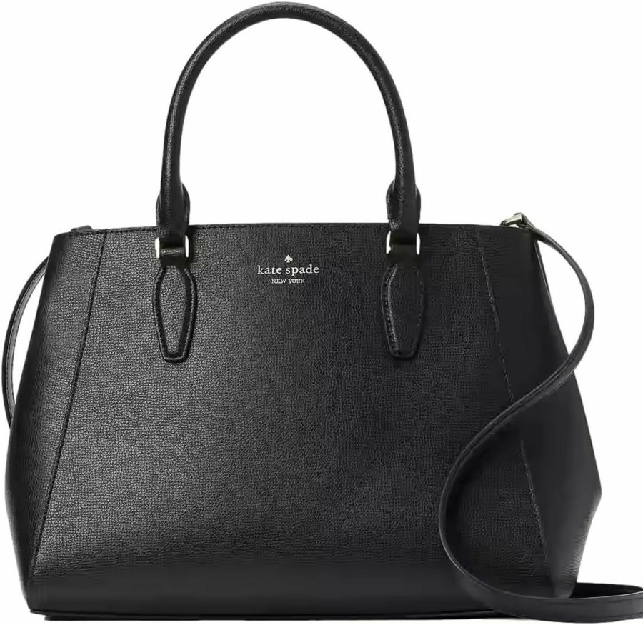 Satchel Handbags | Kate Spade New York Kate Spade New York Women'S Kristi Refined Grain Leather Satchel Bag, Black