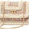 Satchel Handbags | Qiayime Qiayime Women'S Pearl Purses Handbag Fashion Top Handle Tweed Beaded Satchel Shoulder Bag Chain Crossbody Clutch Evening Bag