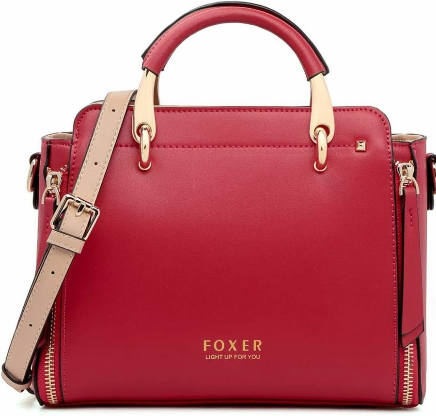 Satchel Handbags | FOXER Leather Handbags For Women, Ladies Top-Handle Bags With Adjustable Strap