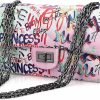 Satchel Handbags | VOGUZY Voguzy Women Quilted Crossbody Graffiti Clutch Purse Handbag Shoulder Bags