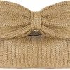 Satchel Handbags | Tellrain Women Straw Bow Purse Summer Beach Bag Woven Clutch Bag Vacation Tote Party Handbags Wedding Formal