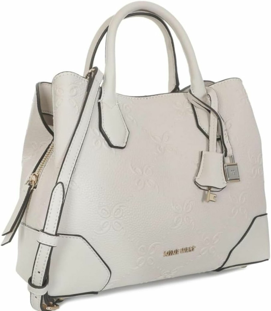 Satchel Handbags | Nine West Nine West Brooklyn Jet Set Satchel, Milk