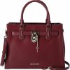 Satchel Handbags | Michael Kors Michael Kors Medium Leather Hamilton Satchel In Dark Cherry