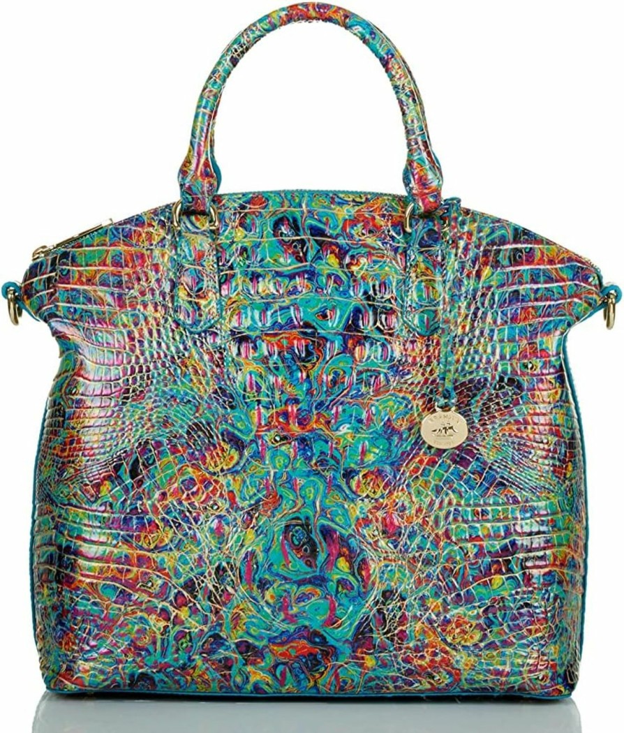 Satchel Handbags | BRAHMIN Brahmin Blue Ammolite Melbourne Large Duxbury Satchel