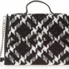 Satchel Handbags | Karl Lagerfeld Paris Karl Lagerfeld Paris Charlotte Satchel, Bk/Wt Abs Houndstooth