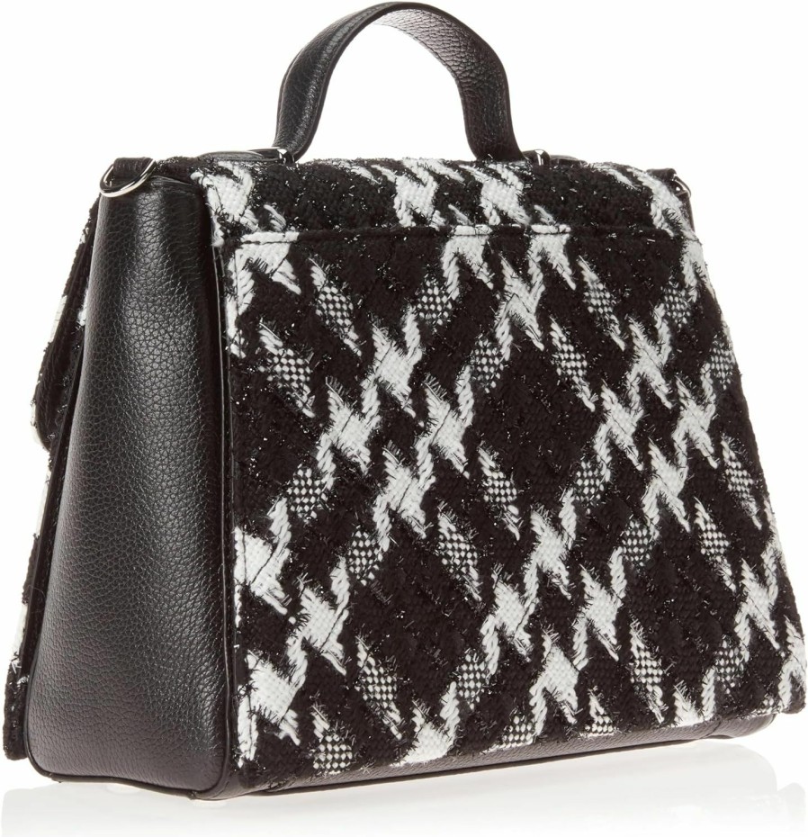 Satchel Handbags | Karl Lagerfeld Paris Karl Lagerfeld Paris Charlotte Satchel, Bk/Wt Abs Houndstooth